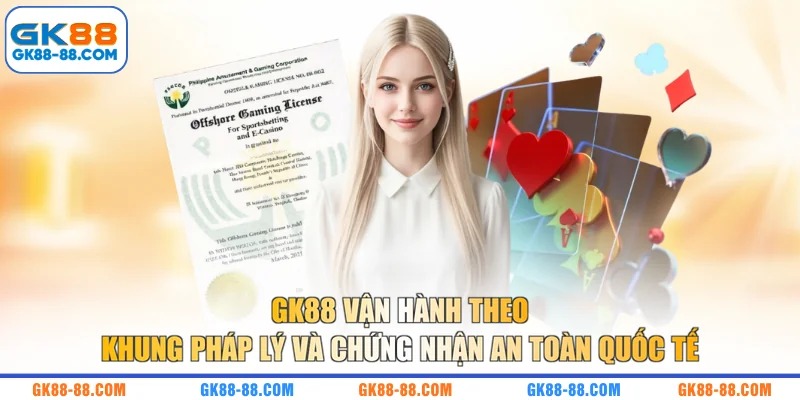 GK88 vận hành theo khung pháp lý và chứng nhận an toàn quốc tế